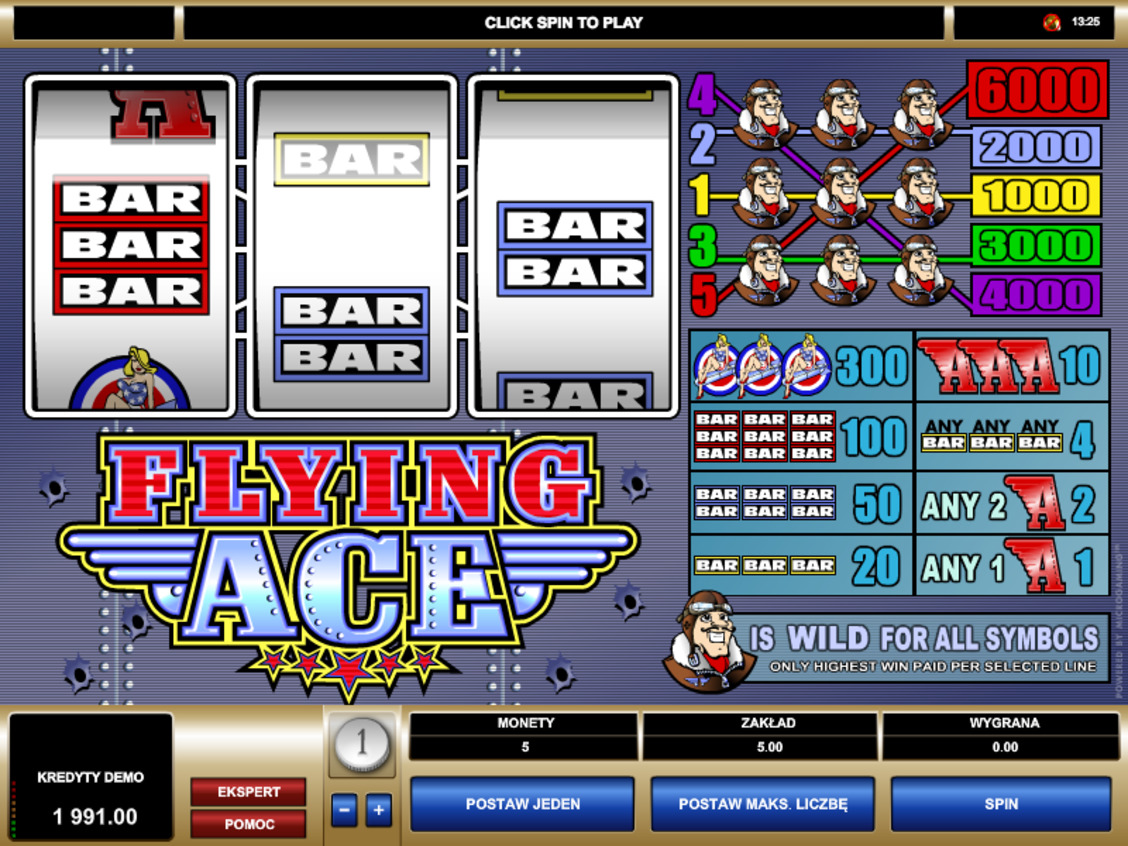 Automat hazardowy Flying Ace za darmo online