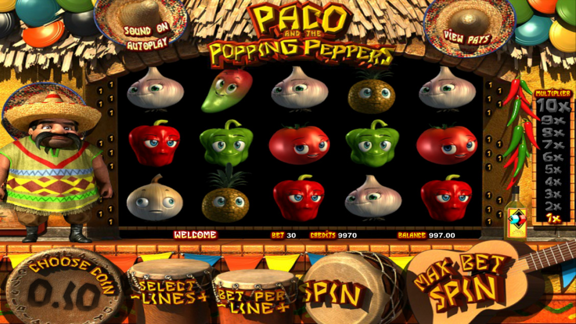 Darmowa gra maszynowa Paco And The Popping Peppers