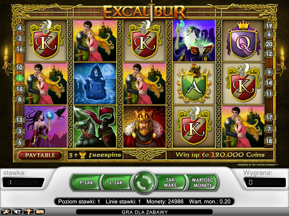 Gra hazardowa Excalibur
