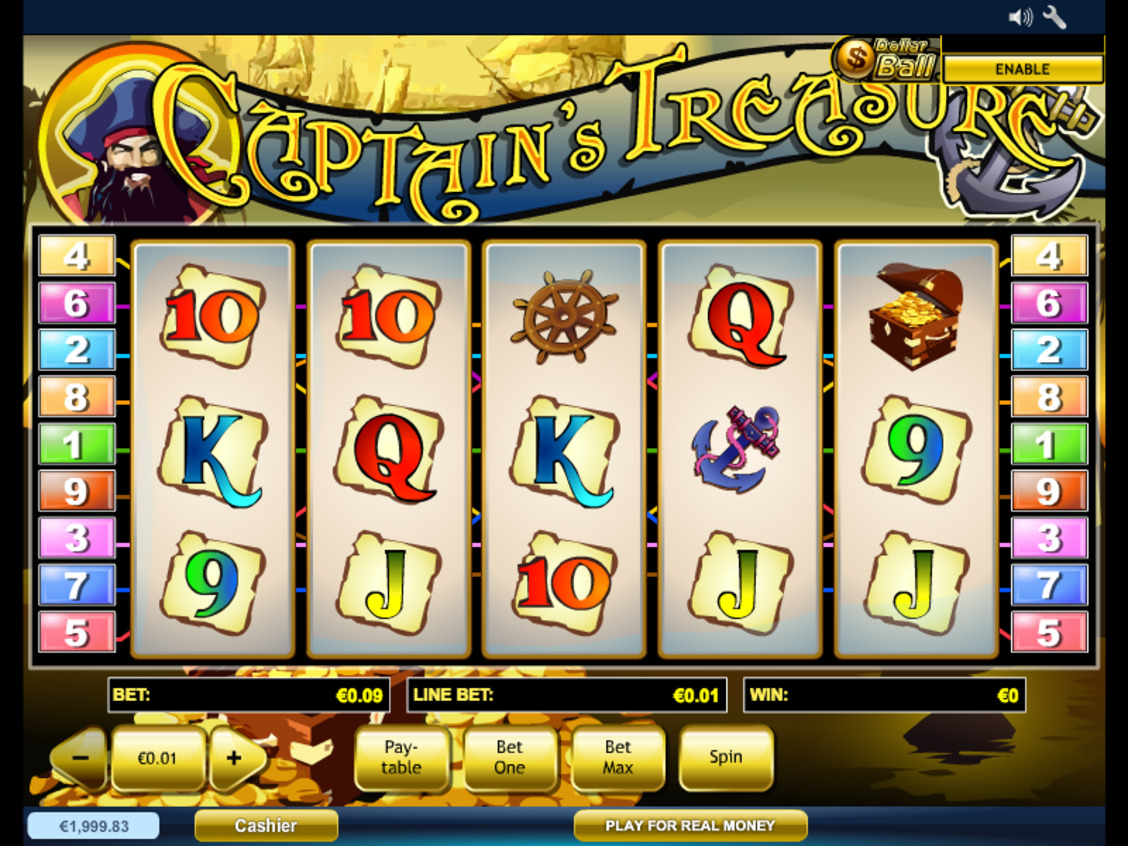 Gra kasynowa Captain's Treasure bez rejestracji