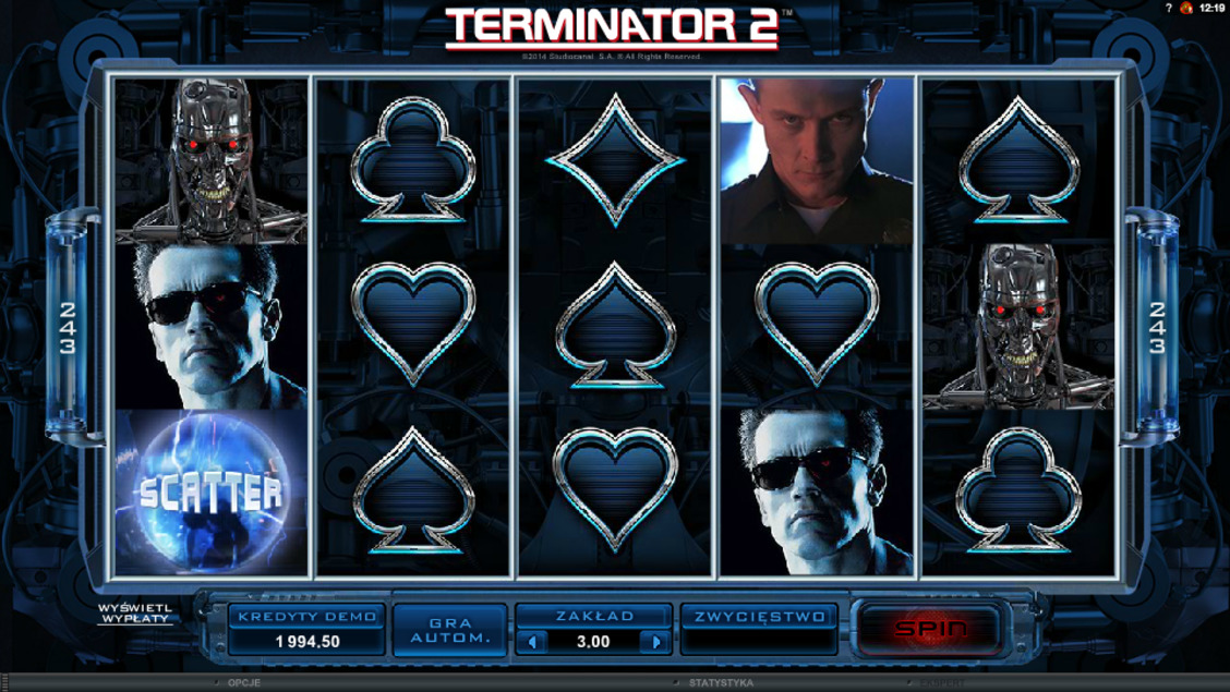 Graj za darmo na maszynie hazardowej Terminator 2