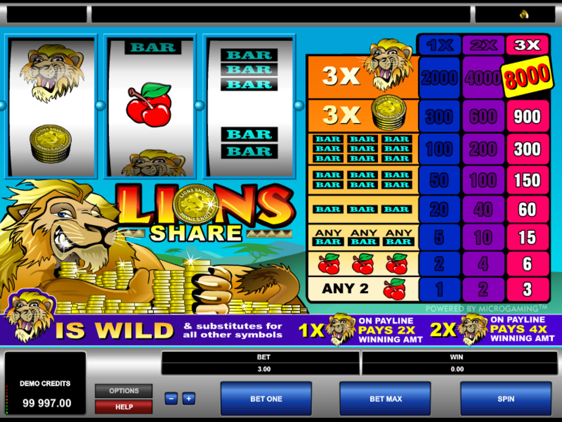 Maszyna hazardowa Lions Share online