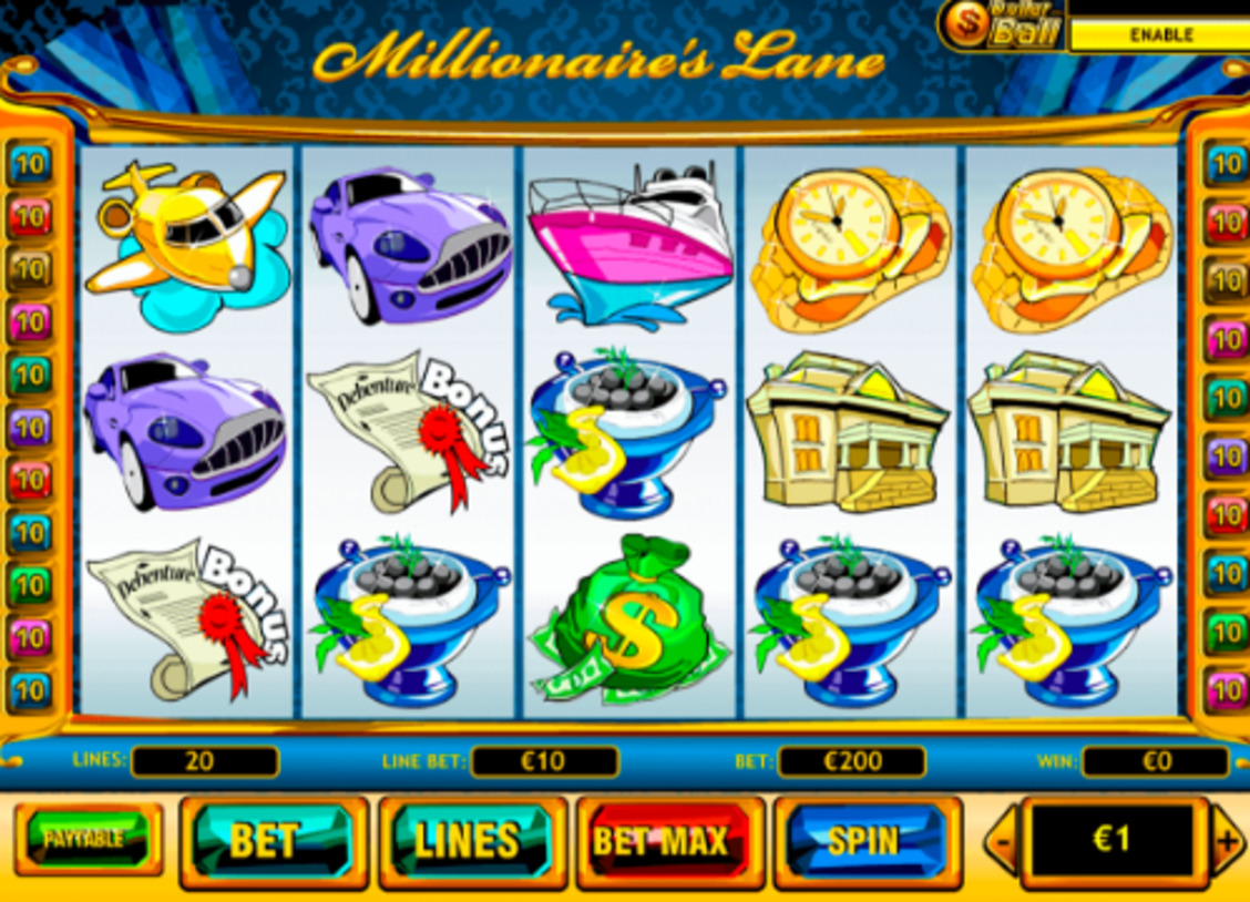 Millionaire's Lane  maszyna wrzutowa online