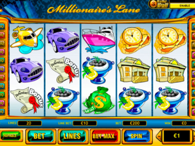 Millionaire's Lane  maszyna wrzutowa online